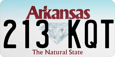 AR license plate 213KQT