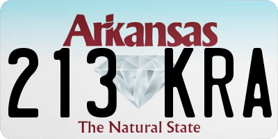 AR license plate 213KRA