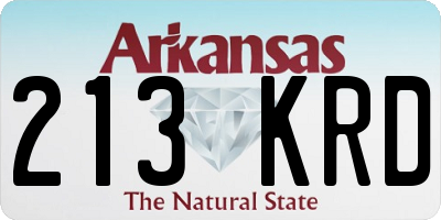 AR license plate 213KRD
