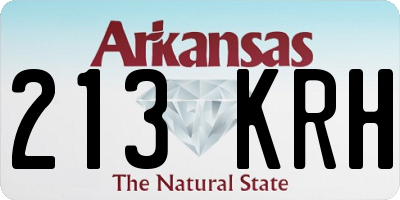 AR license plate 213KRH