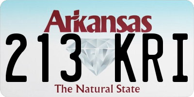 AR license plate 213KRI