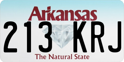 AR license plate 213KRJ