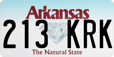 AR license plate 213KRK