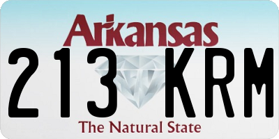 AR license plate 213KRM