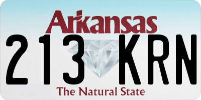 AR license plate 213KRN