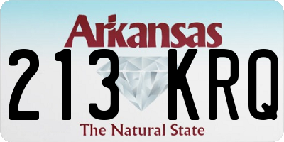 AR license plate 213KRQ