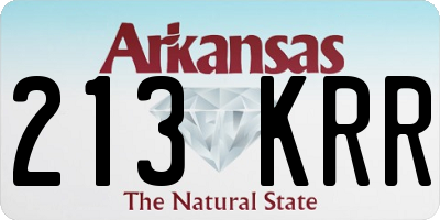 AR license plate 213KRR