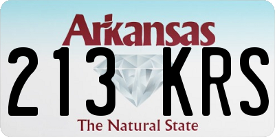 AR license plate 213KRS