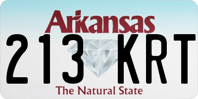 AR license plate 213KRT