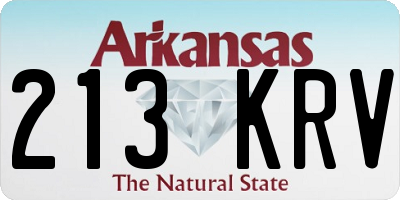AR license plate 213KRV