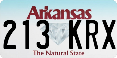 AR license plate 213KRX