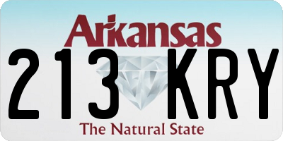 AR license plate 213KRY