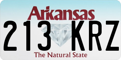 AR license plate 213KRZ