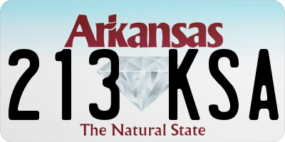 AR license plate 213KSA