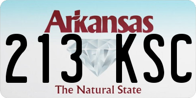 AR license plate 213KSC