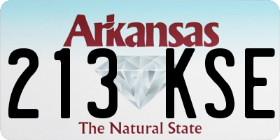 AR license plate 213KSE
