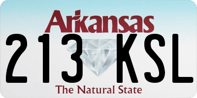 AR license plate 213KSL