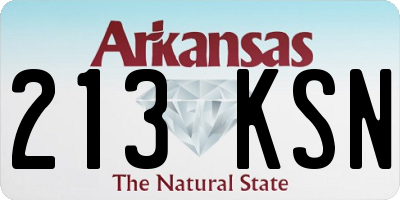 AR license plate 213KSN