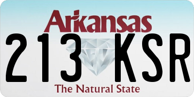 AR license plate 213KSR