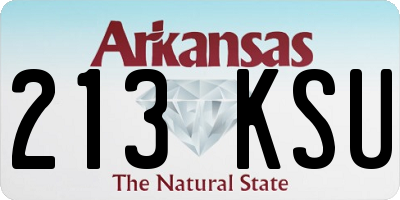 AR license plate 213KSU