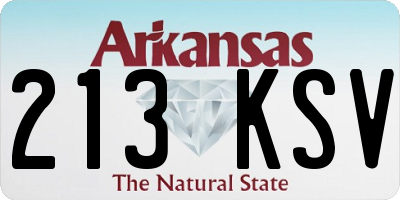 AR license plate 213KSV