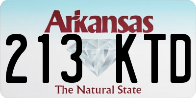 AR license plate 213KTD