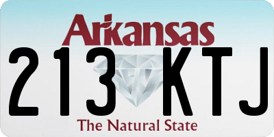 AR license plate 213KTJ
