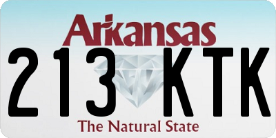 AR license plate 213KTK