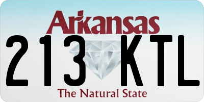 AR license plate 213KTL