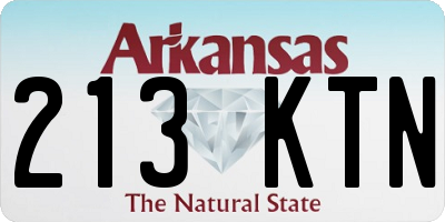 AR license plate 213KTN