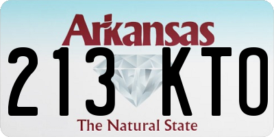 AR license plate 213KTO
