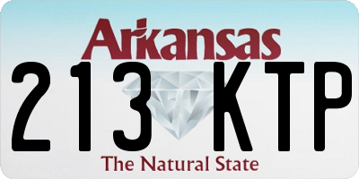 AR license plate 213KTP