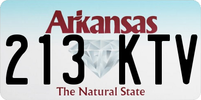 AR license plate 213KTV