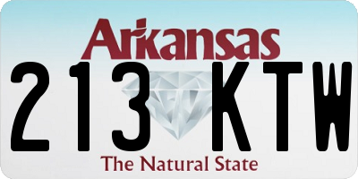 AR license plate 213KTW
