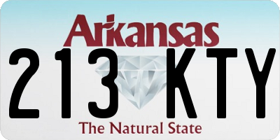 AR license plate 213KTY