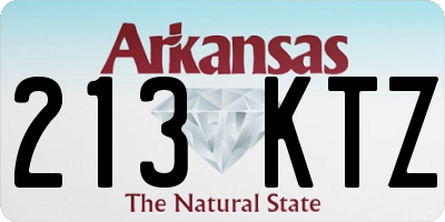 AR license plate 213KTZ