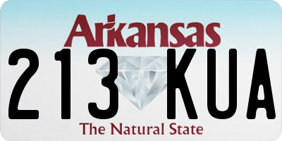 AR license plate 213KUA