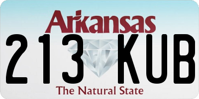 AR license plate 213KUB