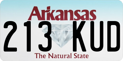 AR license plate 213KUD
