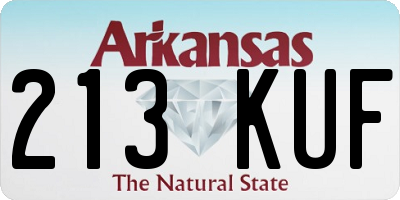 AR license plate 213KUF