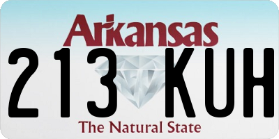 AR license plate 213KUH