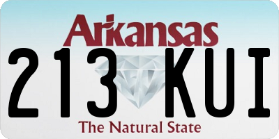 AR license plate 213KUI