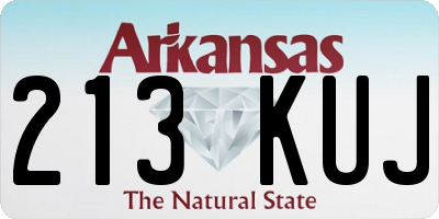 AR license plate 213KUJ