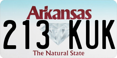 AR license plate 213KUK