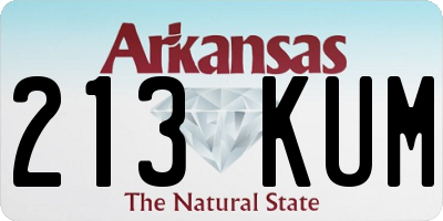 AR license plate 213KUM