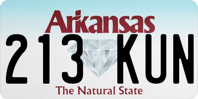 AR license plate 213KUN