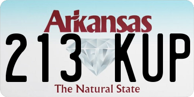 AR license plate 213KUP
