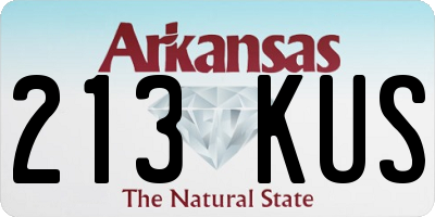 AR license plate 213KUS