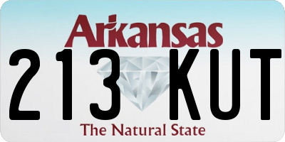 AR license plate 213KUT