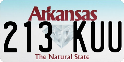 AR license plate 213KUU